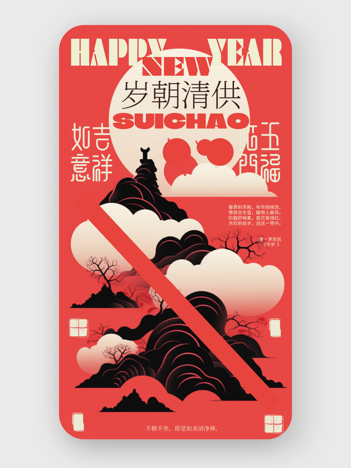 歲朝清(qing)供 新(xin)年(nian)祝福 商(shang)鋪開張海報