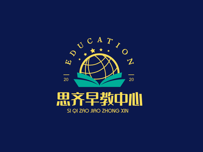 黃色活潑教育育兒母嬰早教中(zhong)心圖标标志(zhì)logo設(shè)計(ji)